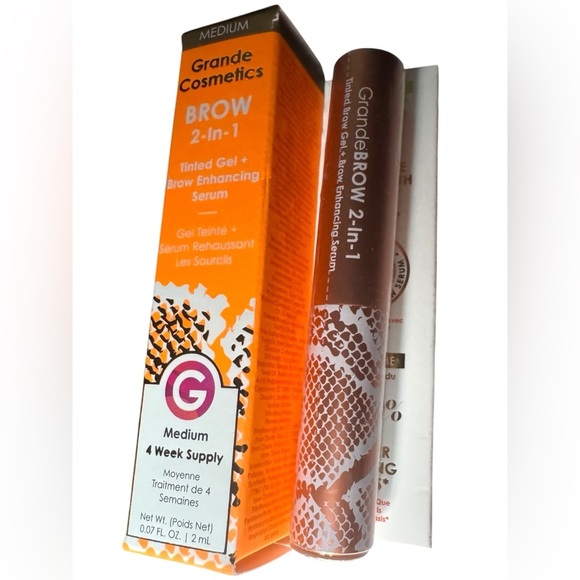 Grande Cosmetics GrandeBrow 2-in-1 Tinted Brow Gel Bundle of 2 Shade Medium - Picture 10 of 16